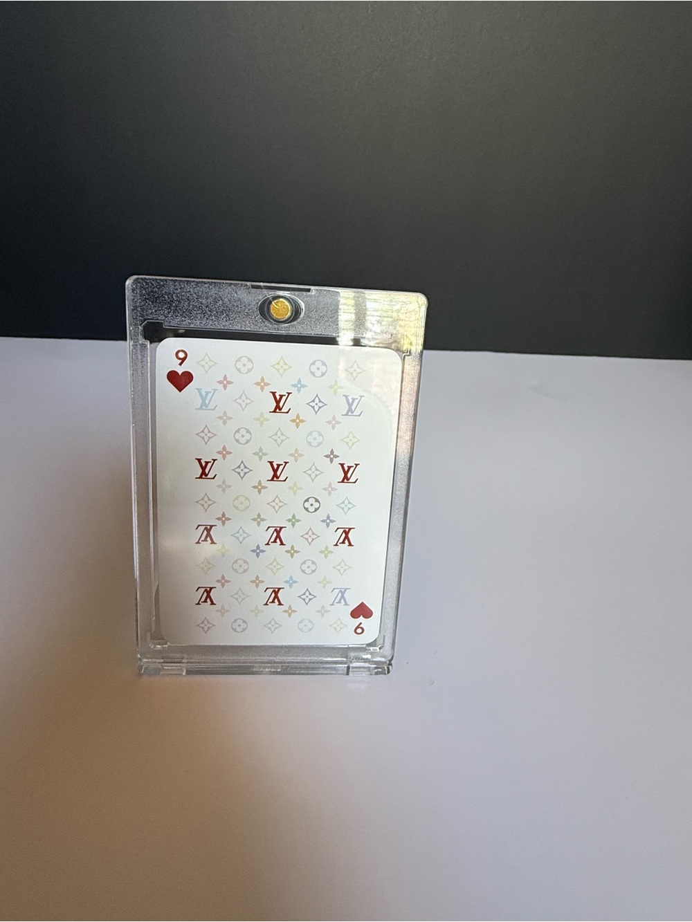 Louis Vuitton Takashi X Murakami Monogram Multicolor Playing Card 9 Hearts w/ CO
